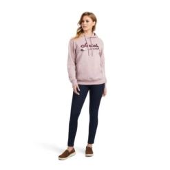 Ariat® Ladies R.E.A.L™ Sequin Logo Nostalgia Rose Heather Hoodie 10042236 7 Ariat® Ladies R.E.A.L™ Sequin Logo Nostalgia Rose Heather Hoodie 10042236 -Ariat Style 10042236b