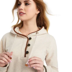 Ariat® Ladies R.E.A.L™ Oatmeal Heather Pullover Sweatshirt 10042239 6 Ariat® Ladies R.E.A.L™ Oatmeal Heather Pullover Sweatshirt 10042239 -Ariat Style 10042239b