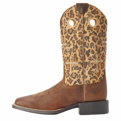 Ariat® Ladies Round Up Crossroads Brown Leopard Western Boots 10042384 10 Ariat® Ladies Round Up Crossroads Brown Leopard Western Boots 10042384 -Ariat Style 10042384e