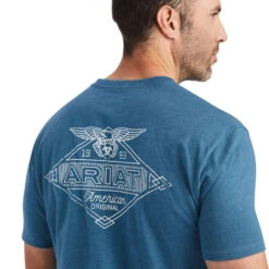 Ariat Men's Work Eagle Steel Blue T-Shirt 10042645 -Ariat Style 10042645 01