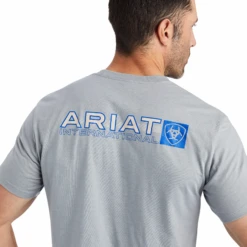 Ariat® Men's Linear Octane Stone Heather Graphic T-shirt 10042761 -Ariat Style 10042761d