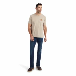 Ariat® Men's Star Oatmeal Heather Graphic T-shirt 10042762 -Ariat Style 10042762c