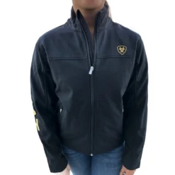 Ariat® Ladies Classic Team Black & Gold Softshell Jacket 10043056 -Ariat Style 10043056 2