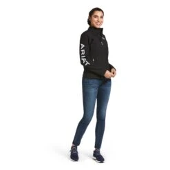 Ariat® Ladies New Team Black USA & Mexico Softshell Jacket 10043236 -Ariat Style 10043236 full 1