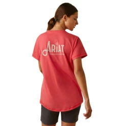 Ariat® Ladies Rebar Workman Logo Graphic Teaberry Pink T-Shirt 10043306