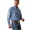 Ariat® Men's Team Samson Classic Blue Plaid Button Down Shirt 10043794