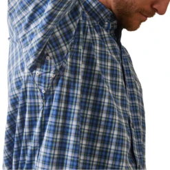 Ariat® Men's Team Samson Classic Blue Plaid Button Down Shirt 10043794 -Ariat Style 10043794e