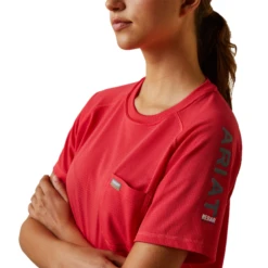 Ariat® Ladies Rebar Heat Fighter Teaberry Pink T-Shirt 10043844 -Ariat Style 10043844d