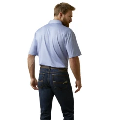 Ariat® Men's Charger 2.0 Lavender Lustre Polo 10045020 -Ariat Style 10045020c