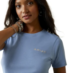 Ariat® Ladies Gila River Light Blue T-Shirt 10045446 -Ariat Style 10045446b