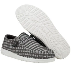 Hey Dude Men's Wally Patriotic Grey Shoes 110063196 -Ariat Style 110063196 WALLY GREYED PATRIOTIC 03