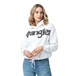 Wrangler® Ladies Retro Moonstone White Pullover Hoodie 112322120