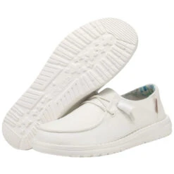 Hey Dude® Ladies Wendy Classic Silk Moon White Shoes 121410211 -Ariat Style 121410211 Hey Dude Womens Wendy Classic Silk Moon Shoes kowear 03 38529