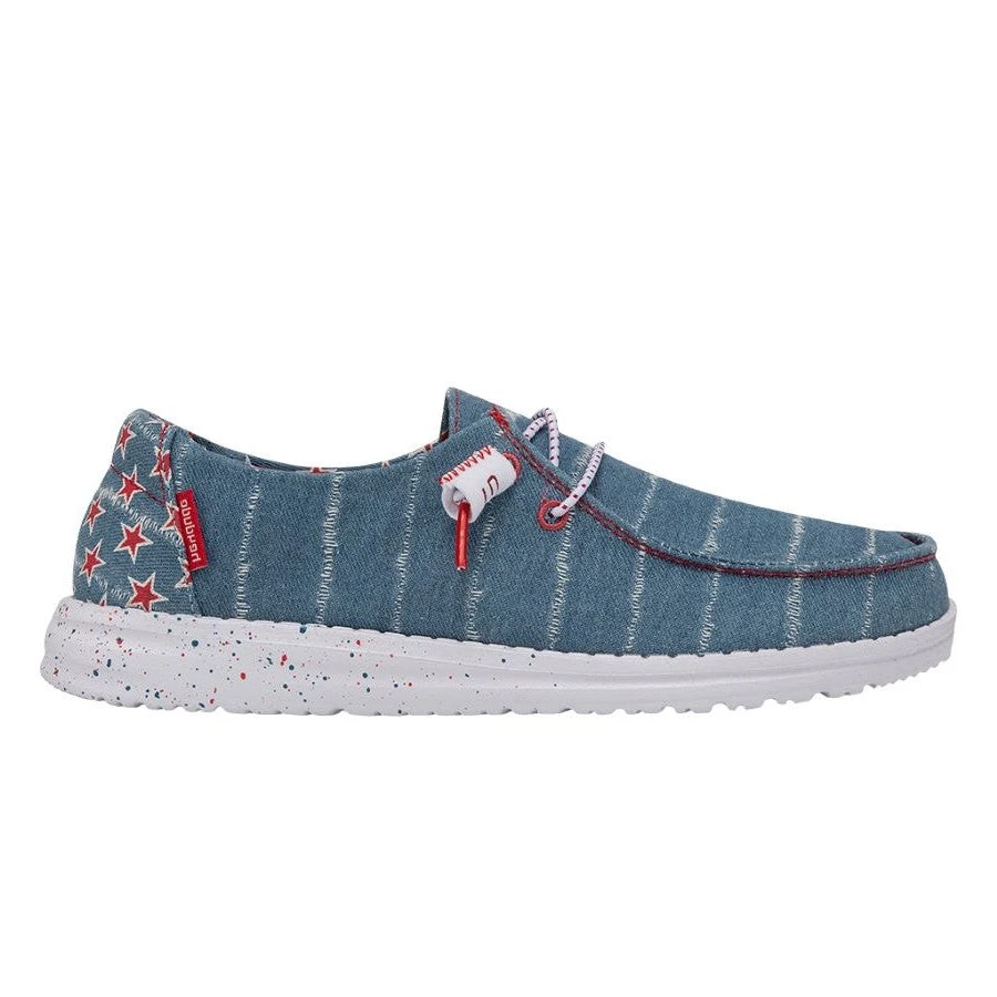 Hey Dude Ladies Wendy Denim Star Shoes 40158-4NR 3 Hey Dude Ladies Wendy Denim Star Shoes 40158-4NR - Image 3