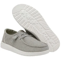 Hey Dude Ladies Wendy Chambray Braid Grey Shoes 121413327 8 Hey Dude Ladies Wendy Chambray Braid Grey Shoes 121413327 -Ariat Style 121413327 WENDY CHAMBRAY BRAID GREY LEFT 33