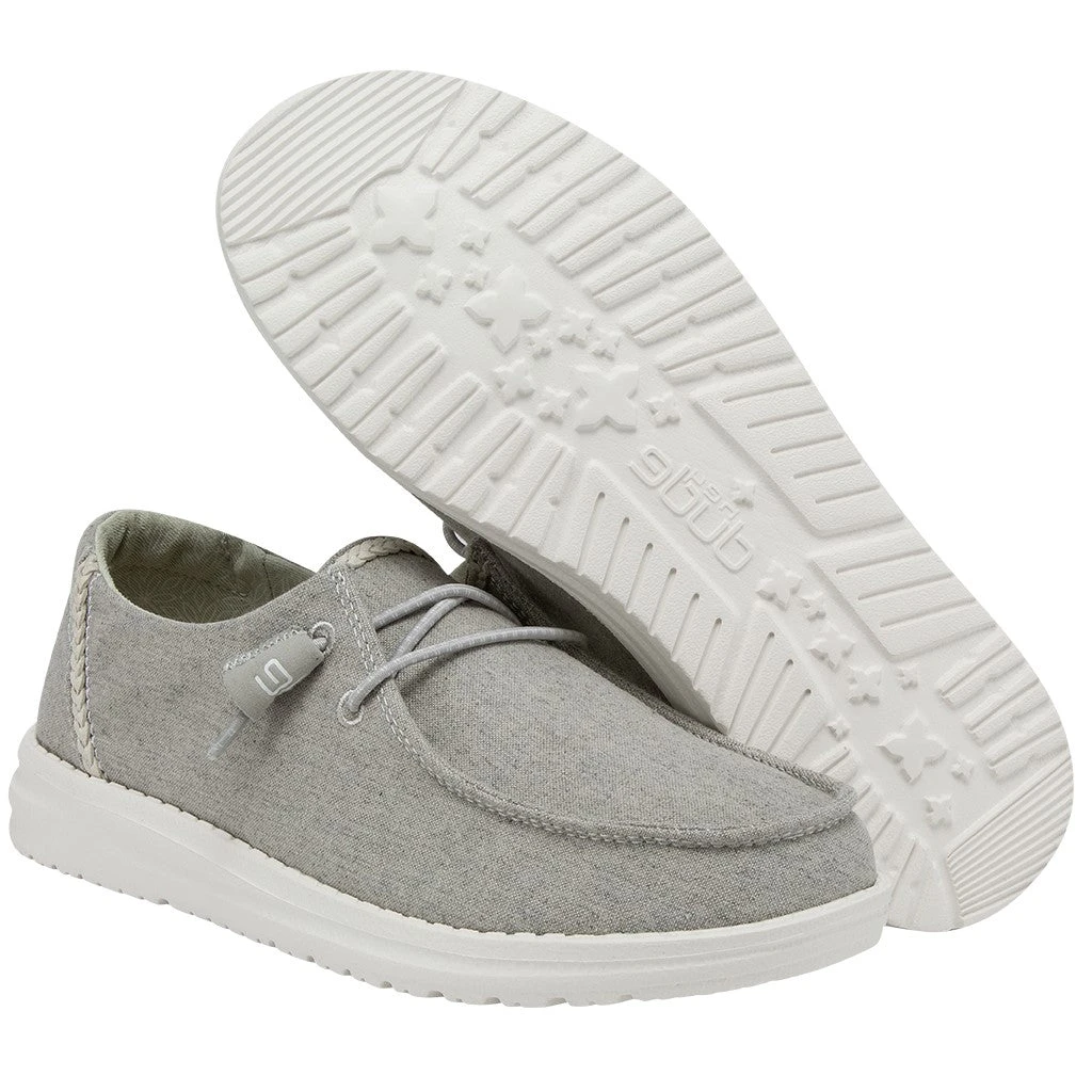 Hey Dude Ladies Wendy Chambray Braid Grey Shoes 121413327 4 Hey Dude Ladies Wendy Chambray Braid Grey Shoes 121413327 - Image 4
