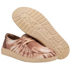 Hey Dude Ladies Wendy Tie Die Rose Slip On Shoes 121415061 -Ariat Style 121415061 WENDY TIE DYE ROSE LEFT 31