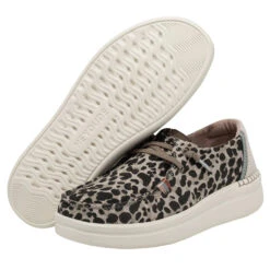 Hey Dude Ladies Wendy Ride Platform Jungle Beige Slip On Shoes 121940570 -Ariat Style 121940570 WENDY RISE JUNGLE BEIGE LEFT 3