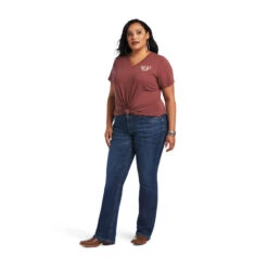 Ariat® Ladies R.E.A.L™ Longhorn Roasted Russet T-Shirt 10040621 14 Ariat® Ladies R.E.A.L™ Longhorn Roasted Russet T-Shirt 10040621 -Ariat Style 1280 2Glsfgdyvh241cuo