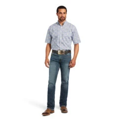 Ariat® Men's Isa Classic Short Sleeve Dutch Blue Shirt 10040692 7 Ariat® Men's Isa Classic Short Sleeve Dutch Blue Shirt 10040692 -Ariat Style 1280 AqfpNz1Bdn122oI6