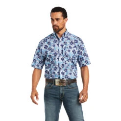 Ariat® Men's Classic Ishan White Short Sleeve Button Up Shirt 10040693