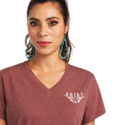 Ariat® Ladies R.E.A.L™ Longhorn Roasted Russet T-Shirt 10040621 12 Ariat® Ladies R.E.A.L™ Longhorn Roasted Russet T-Shirt 10040621 -Ariat Style 1280 QbHfF4q35t825on4