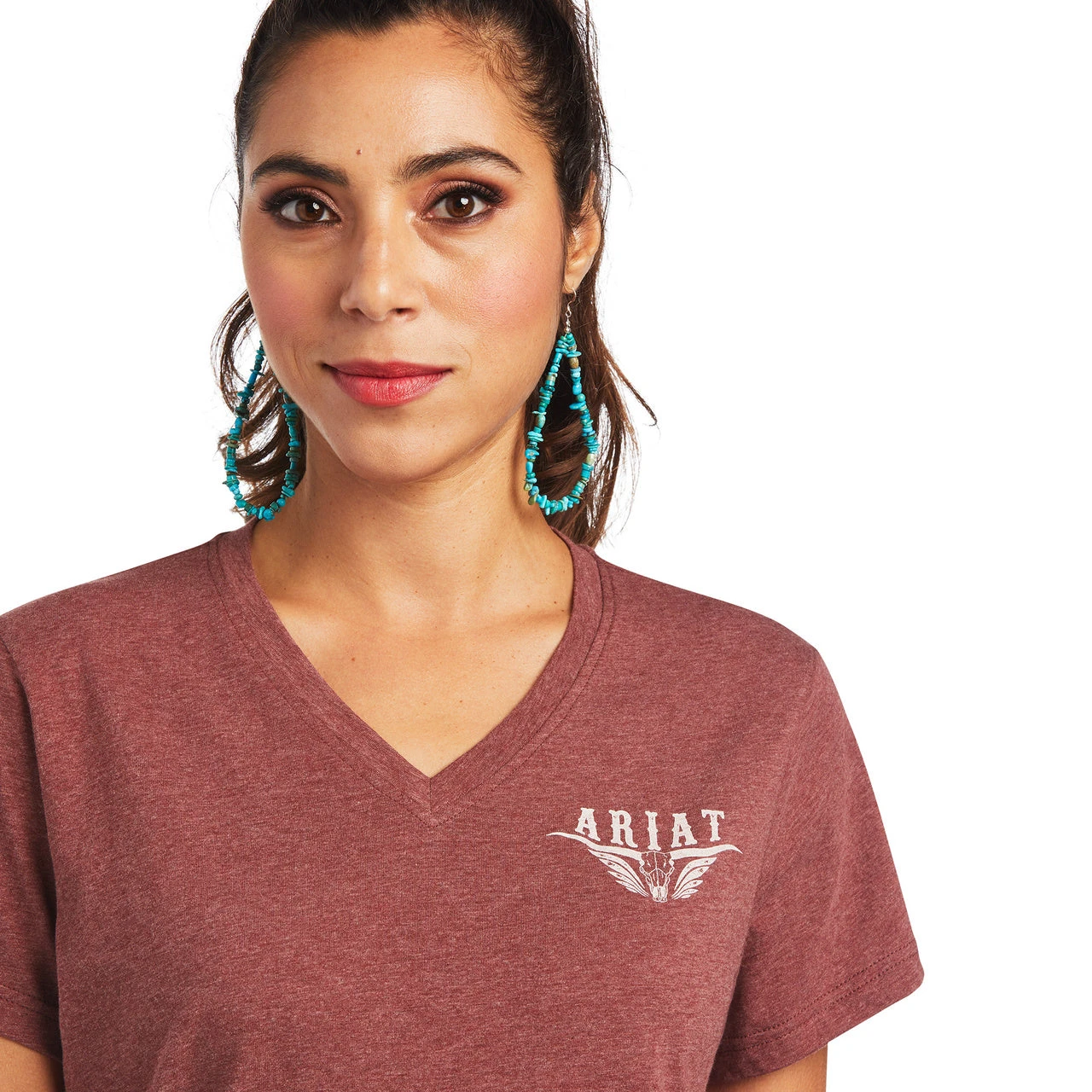 Ariat® Ladies R.E.A.L™ Longhorn Roasted Russet T-Shirt 10040621 5 Ariat® Ladies R.E.A.L™ Longhorn Roasted Russet T-Shirt 10040621 - Image 5