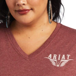 Ariat® Ladies R.E.A.L™ Longhorn Roasted Russet T-Shirt 10040621 13 Ariat® Ladies R.E.A.L™ Longhorn Roasted Russet T-Shirt 10040621 -Ariat Style 1280 YMRV3tcaH051IDdg