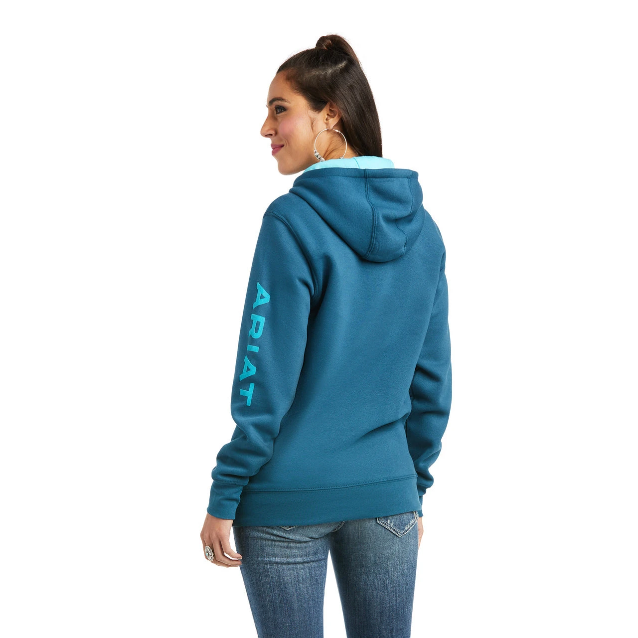Ariat® Ladies REAL Arm Logo Eurasian Hoodie 10037575 2 Ariat® Ladies REAL Arm Logo Eurasian Hoodie 10037575 - Image 2