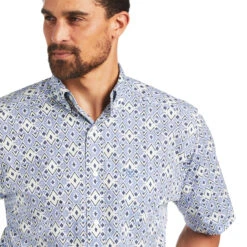 Ariat® Men's Isa Classic Short Sleeve Dutch Blue Shirt 10040692 6 Ariat® Men's Isa Classic Short Sleeve Dutch Blue Shirt 10040692 -Ariat Style 1280 oOxgTBUNaG16Q9oF