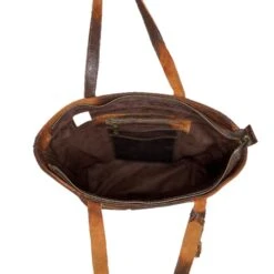 Corral Boots Corral Distressed Brown Lamb Leather Purse D1291 -Ariat Style 1291 inside