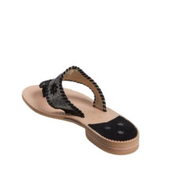 Jack Rogers Ladies Crackled Metallic Gunmetal Flat Sandals 142211JK02 -Ariat Style 142211JK02 3