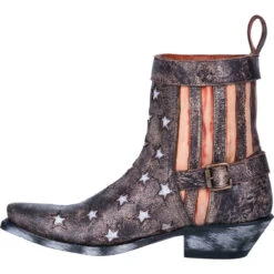 Dan Post Ladies Star Struck Distressed Black Leather Booties DP4078 -Ariat Style 15838755654