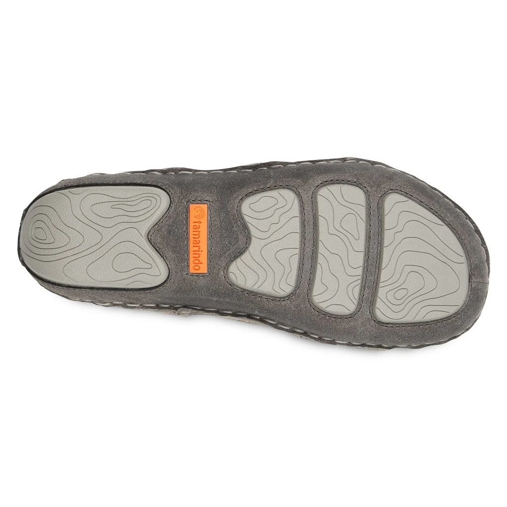 Tamarindo® Men's Discovery Pebble Grey Leather Slide Sandals MTDS003 4 Tamarindo® Men's Discovery Pebble Grey Leather Slide Sandals MTDS003 - Image 4