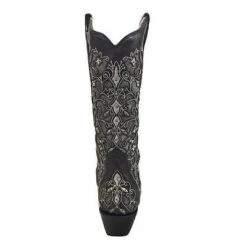 Corral Boots Corral Ladies Black & Grey Inlay Embroidery & Studs Boots A3320 -Ariat Style 1 d8bd6917 71a9 4fff 8bc5 73667ae29a9a