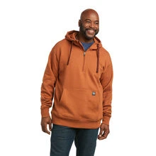 Ariat® Men's Rebar Workman Copper 1/4 Zip Hoodie 10037727