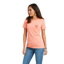 Ariat® Ladies Farmland Flag Sunset Heather Short Sleeve Tee 10037793