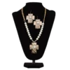 Blazin Roxx® Ladies White Etched Brown Cross Beaded Jewelry Set 29179