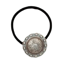 Blazin Roxx® Ladies Swirl Concho Black Hair Tie 30479