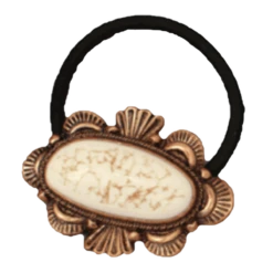 Blazin Roxx® Ladies White & CopperStone Hair Tie 30495