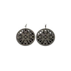 Blazin Roxx® Ladies Wooden Medallion Cutout Olive Earrings 30962