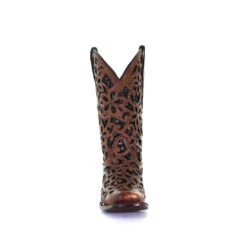Corral Boots Corral Ladies Tan & Black Inlay Embroidery & Stud Boots A4129 -Ariat Style 3bd8bdd9c8bbec1e2470ff1e75607278