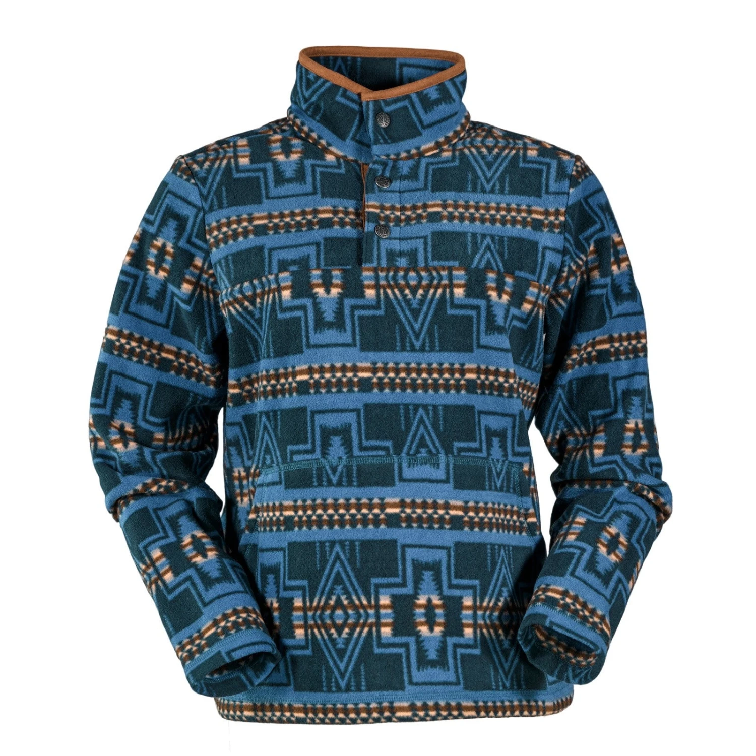 Outback Trading Ladies Delaney Henley Navy Pullover 40227-NVY 1 Outback Trading Ladies Delaney Henley Navy Pullover 40227-NVY