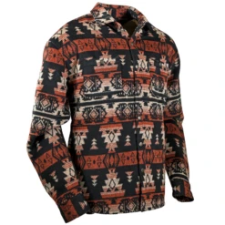 Outback Trading Company® Men's Hudson Aztec Burnt Red Shirt Jacket 42720-BNR