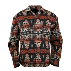 Outback Trading Company® Men's Hudson Aztec Burnt Red Shirt Jacket 42720-BNR 9 Outback Trading Company® Men's Hudson Aztec Burnt Red Shirt Jacket 42720-BNR -Ariat Style 42720 BNRe