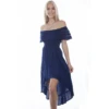 Scully Ladies Off Shoulder Hi/Lo Royal Dress PSL-266-ROY