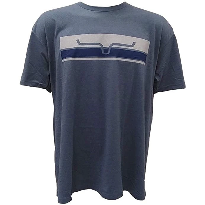 Kimes Ranch Men's Broken Stripe Short Sleeve Indigo T-Shirt BST-IND 1 Kimes Ranch Men's Broken Stripe Short Sleeve Indigo T-Shirt BST-IND