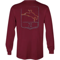 Hooey® Men's Short Go Maroon Long Sleeve T-Shirt HT1512MA