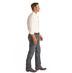 Rock & Roll Denim® Men's Double V Dark Straight Leg Jeans RRMD1RRZSD -Ariat Style 56sd4fsd5f4