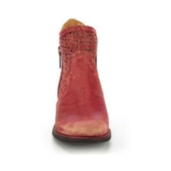Circle G By Corral Ladies Red Laser Cutout Shortie Boot Q0003 -Ariat Style 57 02d2f194 7e7a 40e1 9e64 eed807843bfe